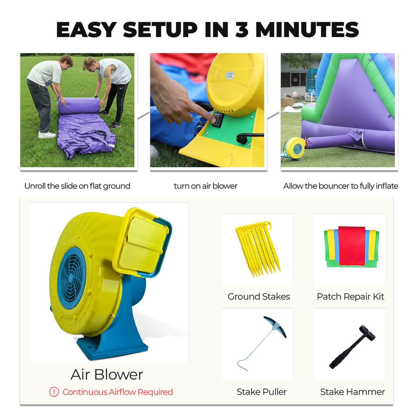 26FT Inflatable Water Slide Giant Pool Bouncinlife