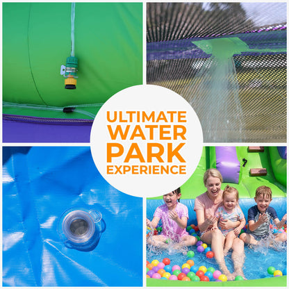 21ft Water Slide Inflatable with Splash Pool 100% PVC for Kids Adults