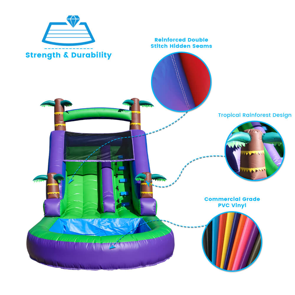 21ft Water Slide Inflatable with Water Spray Pool Bounce House 100% PVC Water Slide for Kids Adults