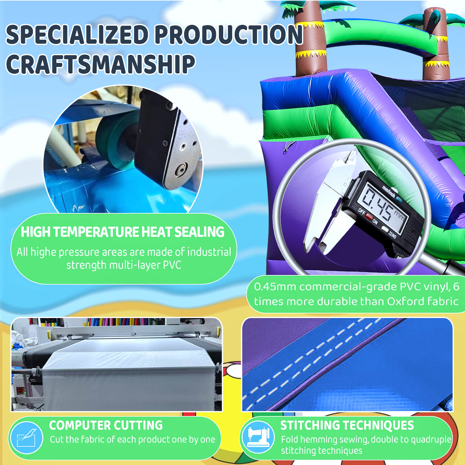 21ft Water Slide Inflatable with Splash Pool 100% PVC for Kids Adults Bouncinlife