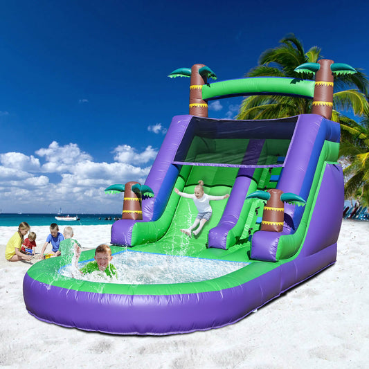 21ft Water Slide Inflatable with Splash Pool 100% PVC for Kids Adults