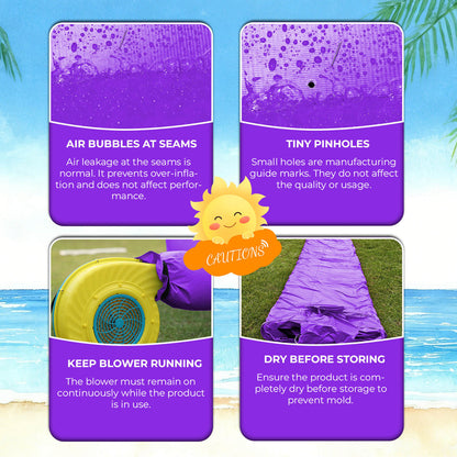 21ft Water Slide Inflatable with Splash Pool 100% PVC for Kids Adults