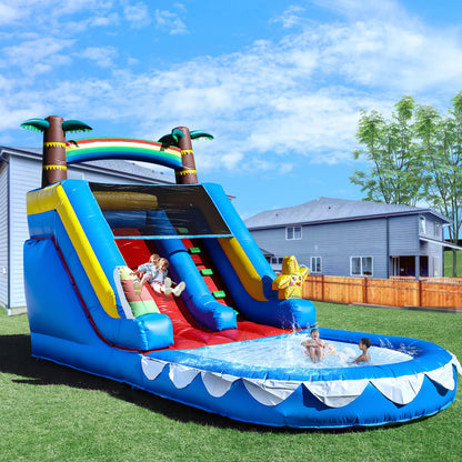 21ft Commercial Inflatable Slide Pool Bouncy Slide with Blower for Kids