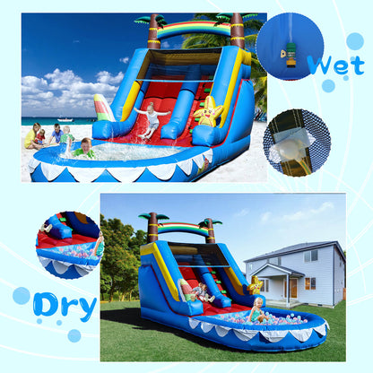 21ft Commercial Inflatable Slide Pool Bouncy Slide with Blower for Kids