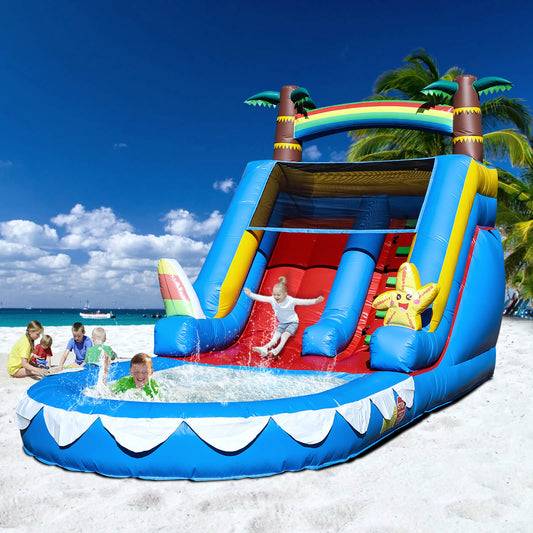 21ft Commercial Inflatable Slide Pool Bouncy Slide with Blower for Kids