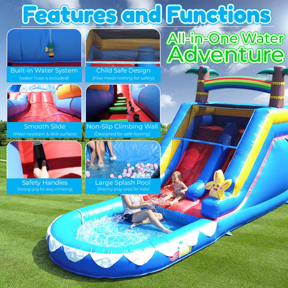 21ft Commercial Inflatable Slide Pool Bouncy Slide with Blower for Kids