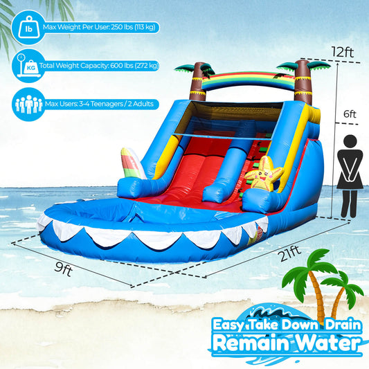 21ft Commercial Inflatable Slide Pool Bouncy Slide with Blower for Kids