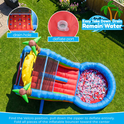 23FT Commercial Dual Water Slide for Kids Adults Heavy Duty Dual Water Slide with Pool Bouncinlife