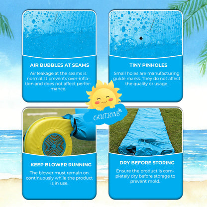 23FT Commercial Dual Water Slide for Kids Adults Heavy Duty Dual Water Slide with Pool Bouncinlife