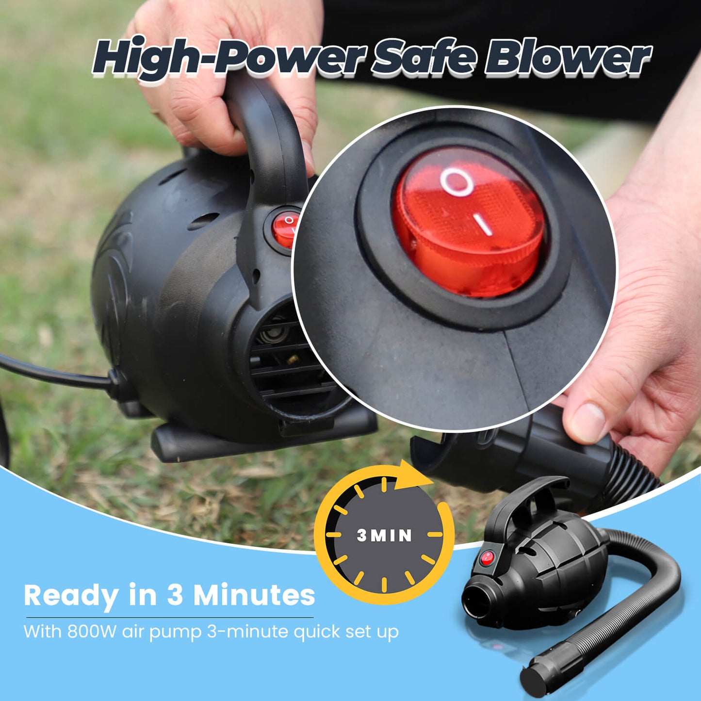 33FT Inflatable Volleyball Court Football Court Soccer with Blower Bouncinlife