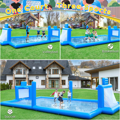 33FT Inflatable Volleyball Court Football Court Soccer with Blower Bouncinlife