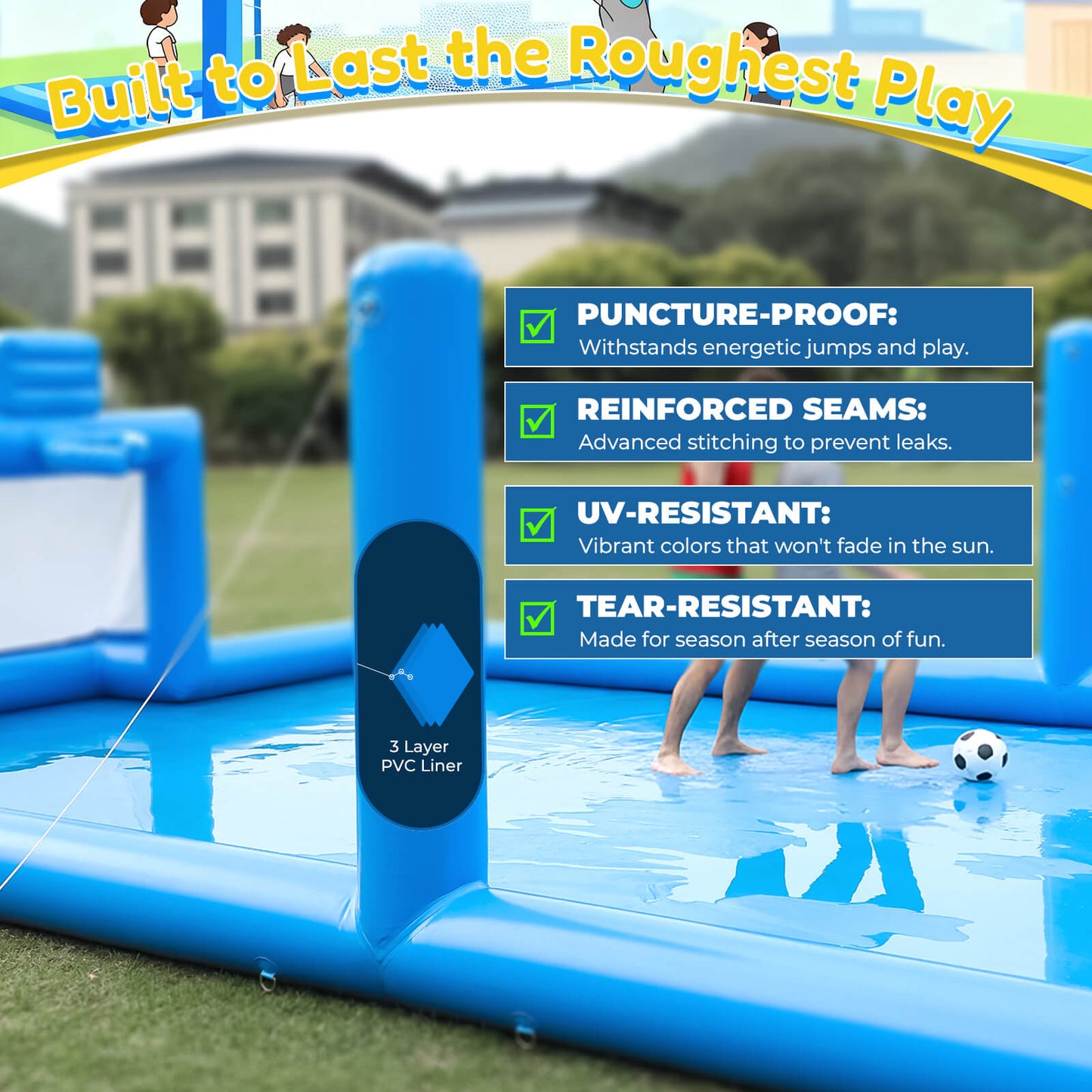 33FT Inflatable Volleyball Court Football Court Soccer with Blower Bouncinlife