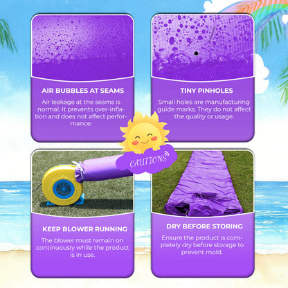 21ft Commercial Rainbow Water Slide Inflatable with Blower Bouncinlife