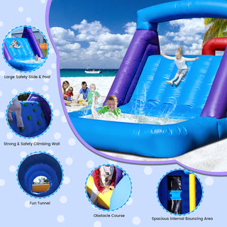 Bouncinlife Bounce House for Big Kids 22ft Inflatable Play House with Climbing Wall 100% PVC Inflatable Obstacle Course with Wet Dry Pool All in 1 Bounce House w Blower