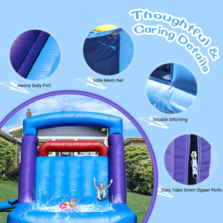 Bouncinlife Bounce House for Big Kids 22ft Inflatable Play House with Climbing Wall 100% PVC Inflatable Obstacle Course with Wet Dry Pool All in 1 Bounce House w Blower