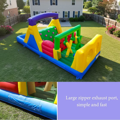 22ft Inflatable Play House Obstacle Course with Blower for Kids Bouncinlife