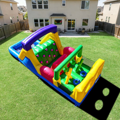 22ft Inflatable Play House Obstacle Course with Blower for Kids Bouncinlife