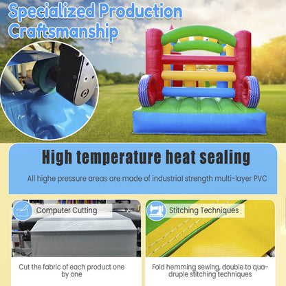 23ft Inflatable Obstacle Course with Water Slide & Blower - Commercial Grade Bouncinlife