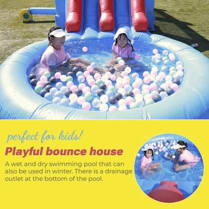 30ft Inflatable Obstacle Course with Slide Pool & Blower Bouncinlife