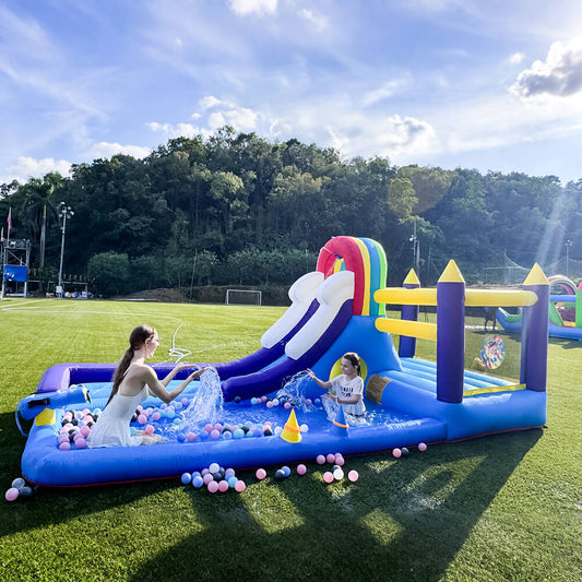16ft Inflatable Bounce House with Water Slide Splash Pool Bouncinlife