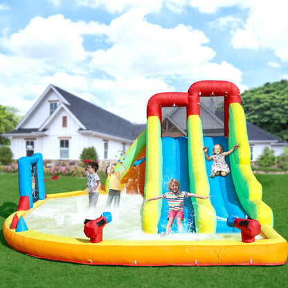 Inflatable Water Slide 15x12FT Dual Slides Water Park Inflatables for Kids