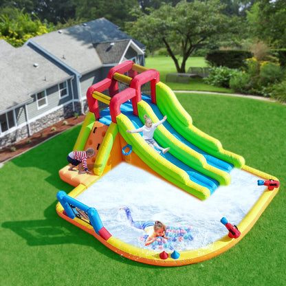 Inflatable Water Slide 15x12FT Dual Slides Water Park Inflatables for Kids