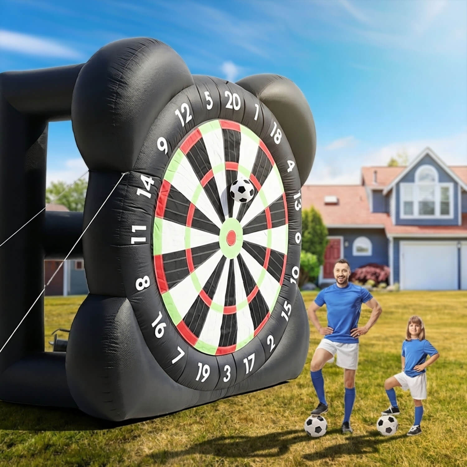 Bouncinlife ultimate 10' Soccer Dart Board Inflatable Toss Game Bouncinlife