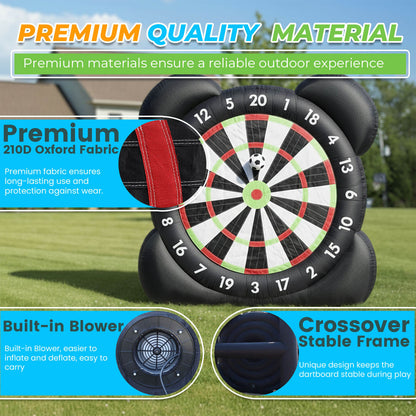Bouncinlife ultimate 10' Soccer Dart Board Inflatable Toss Game Bouncinlife