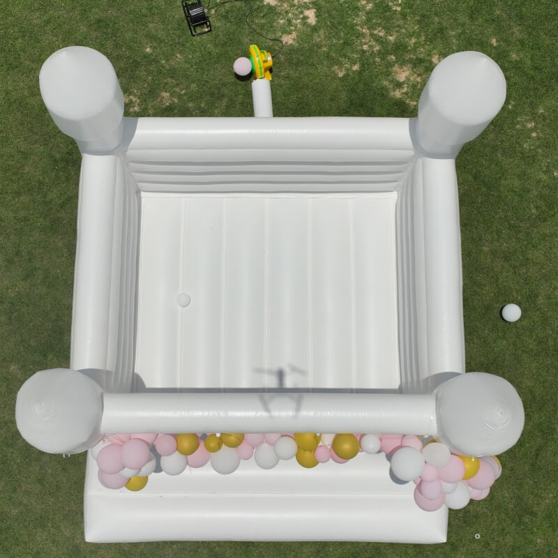 Aerial view of the White Wedding Castle |bouncinlife