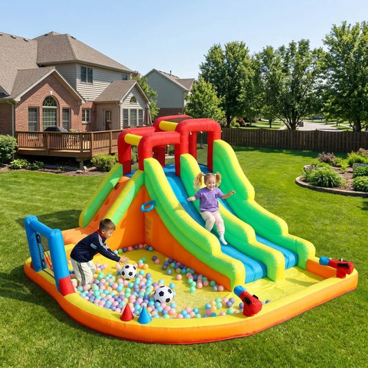15ft Inflatable Bounce House with Dual Slide Wet Dry Pool for Kids Bouncinlife