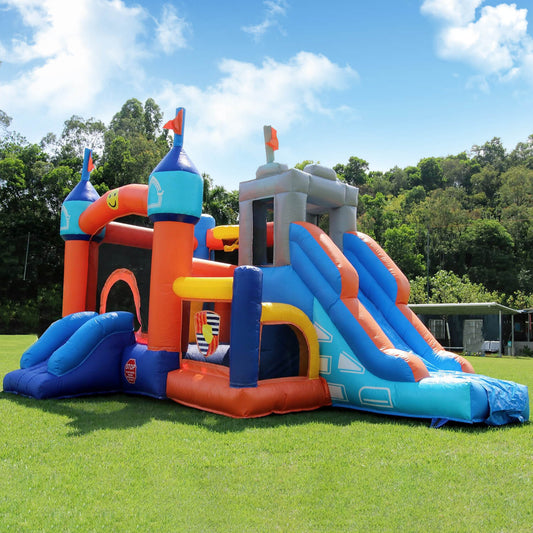 16FT Commercial Inflatable Bounce House with Slides & Ball Pit and Obstacle Included Jumping Castle for Kids